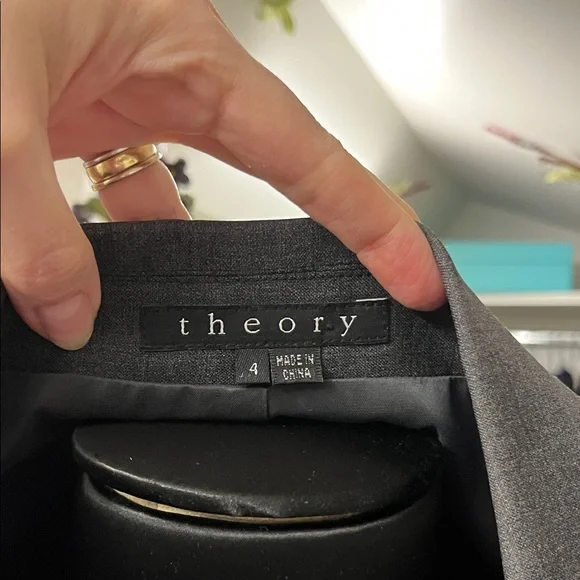 Theory Gabe B Charcoal Blazer for Women - Picture 2 of 5